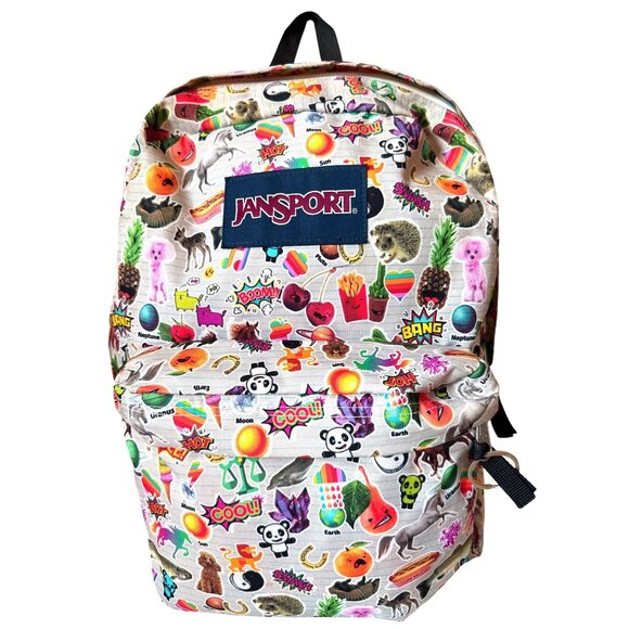 Jansport Full-Size Backpack With Fun Emoji & Animal Print - Picture 1 of 9